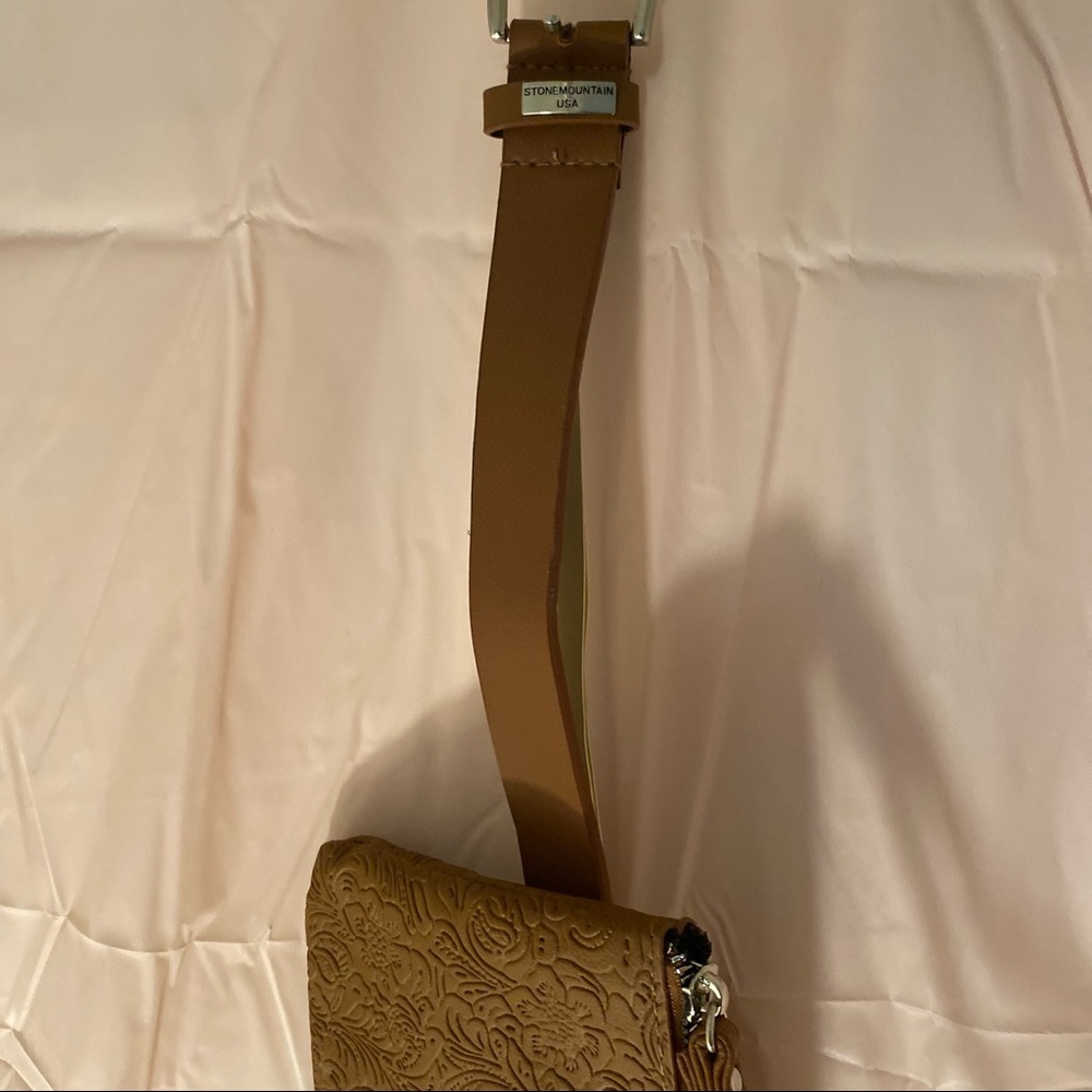 STONE MOUNTAIN USA BROWN FLORAL SATCHEL